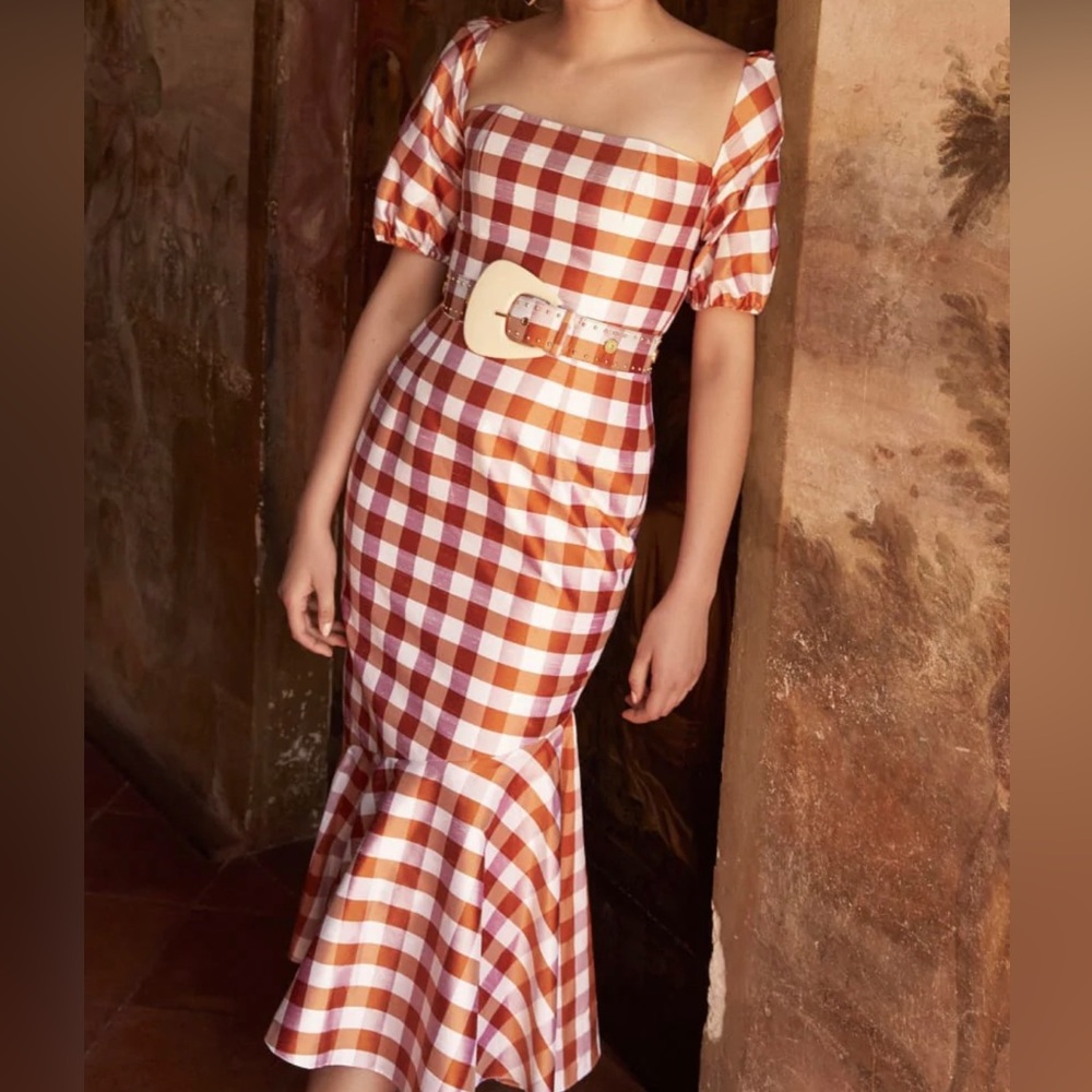 Markarian Silk Dioneo Gingham Dress